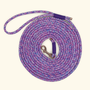 Smycz linowa Mini Pony + różowe okucie