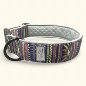 SZEROKA OBROŻA 4,5 cm „WZORKI NA SZARYM”