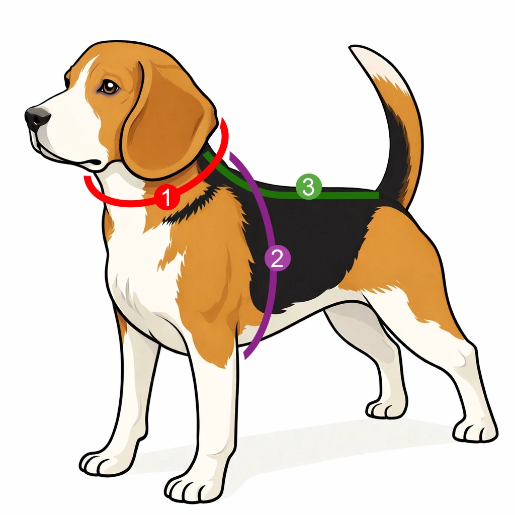 Schemat mierzenia psa